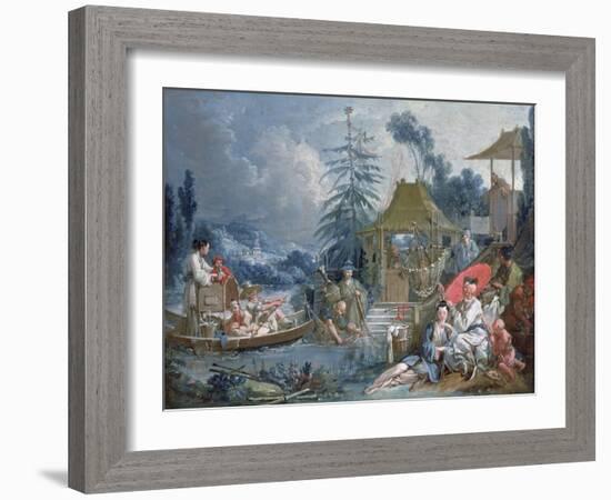 The Chinese Fishermen, circa 1742-Francois Boucher-Framed Giclee Print