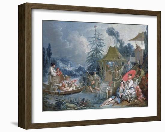 The Chinese Fishermen, circa 1742-Francois Boucher-Framed Giclee Print