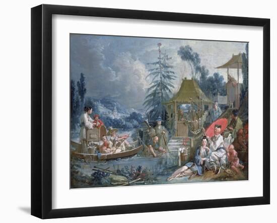 The Chinese Fishermen, circa 1742-Francois Boucher-Framed Giclee Print