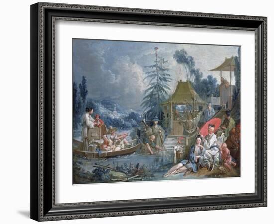 The Chinese Fishermen, circa 1742-Francois Boucher-Framed Giclee Print