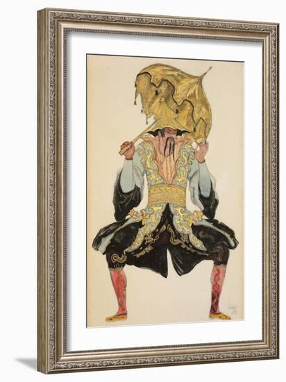 The Chinese Mandarin, Costume Design for 'Sleeping Beauty', 1921 (Pencil, W/C and Gouache)-Leon Bakst-Framed Giclee Print