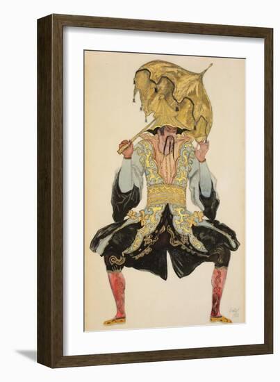 The Chinese Mandarin, Costume Design for 'Sleeping Beauty', 1921 (Pencil, W/C and Gouache)-Leon Bakst-Framed Giclee Print