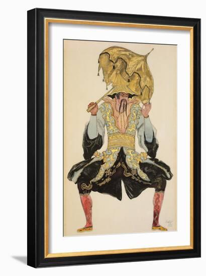 The Chinese Mandarin, Costume Design for 'Sleeping Beauty', 1921 (Pencil, W/C and Gouache)-Leon Bakst-Framed Giclee Print