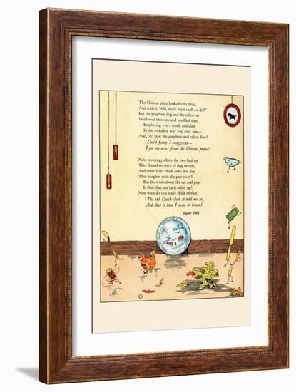 The Chinese Plate Was Blue-Eugene Field-Framed Art Print