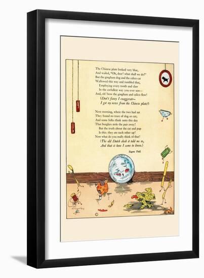 The Chinese Plate Was Blue-Eugene Field-Framed Art Print