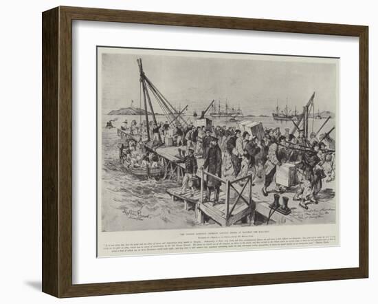 The Chinese Question, Germans Landing Stores at Tsingtan for Kiao-Chau-Melton Prior-Framed Giclee Print
