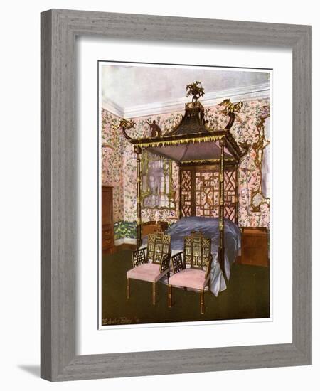 The Chippendale Chinese Bedroom, Badminton House, Gloucestershire, 1911-1912-Edwin Foley-Framed Giclee Print