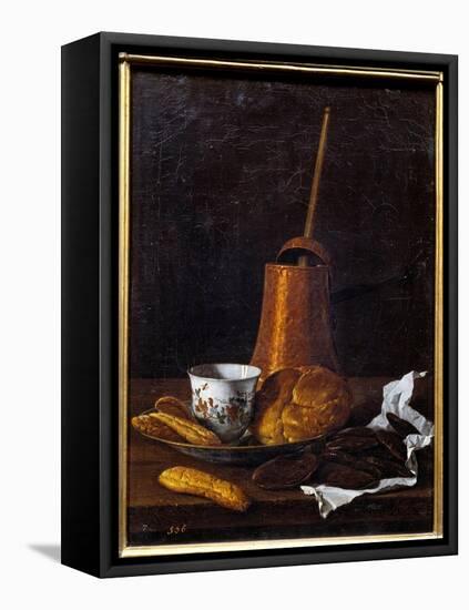 The Chocolate, 18Th Century (Painting)-Luis Egidio Menendez or Melendez-Framed Premier Image Canvas