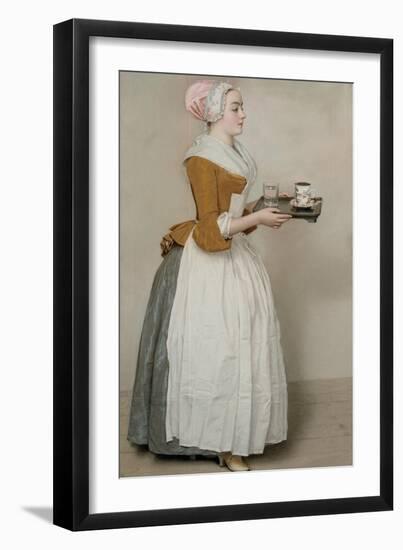 The Chocolate Girl (La Belle Chocolatière De Vienn), C. 1745-Jean-Étienne Liotard-Framed Giclee Print