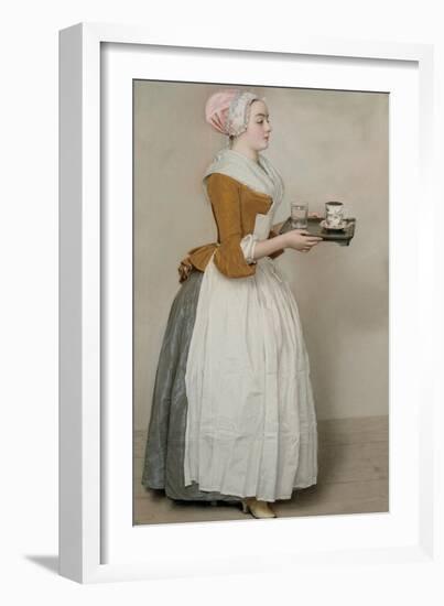 The Chocolate Girl (La Belle Chocolatière De Vienn), C. 1745-Jean-Étienne Liotard-Framed Giclee Print