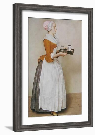 The Chocolate Girl-Jean-Etienne Liotard-Framed Art Print