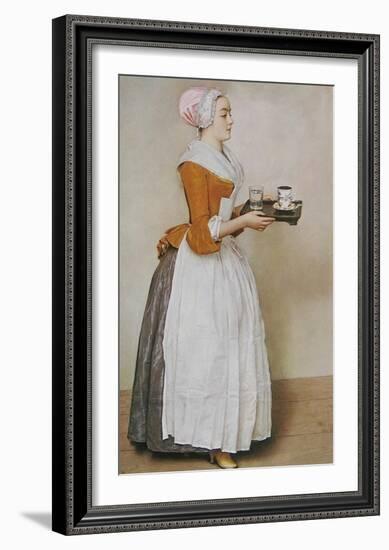 The Chocolate Girl-Jean-Etienne Liotard-Framed Art Print