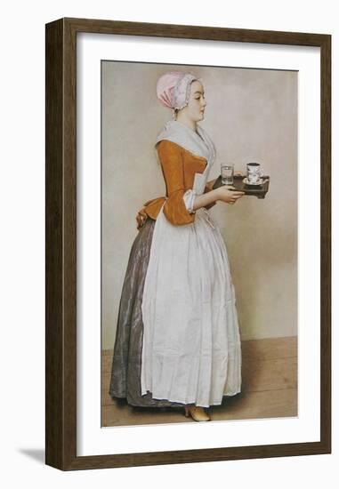 The Chocolate Girl-Jean-Etienne Liotard-Framed Art Print
