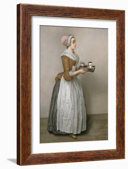 The Chocolate Girl-Jean-Etienne Liotard-Framed Giclee Print