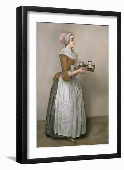 The Chocolate Girl-Jean-Etienne Liotard-Framed Giclee Print