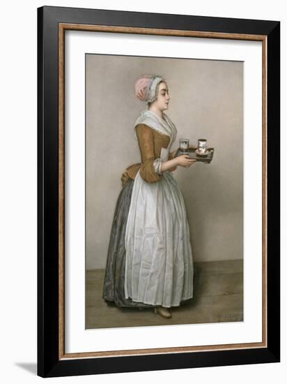 The Chocolate Girl-Jean-Etienne Liotard-Framed Giclee Print