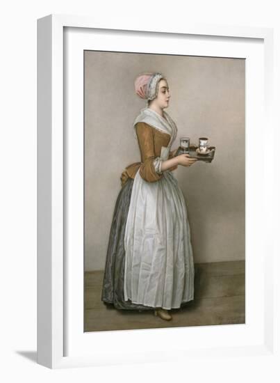 The Chocolate Girl-Jean-Etienne Liotard-Framed Giclee Print