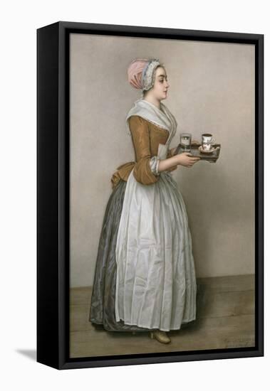 The Chocolate Girl-Jean-Etienne Liotard-Framed Premier Image Canvas