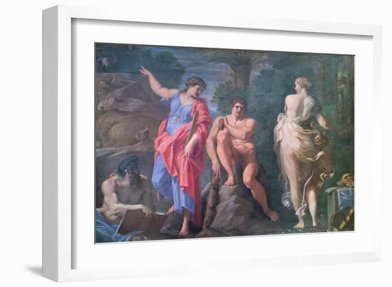 The Choice of Hercules, 1596, Annibale Carracci (Oil on Canvas)-Annibale Carracci-Framed Giclee Print