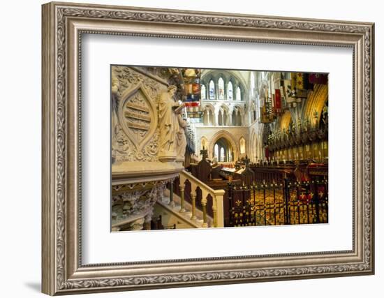 The Choir and Banners, St. Patrick's Cathedral, Dublin, County Dublin, Eire (Ireland)-Bruno Barbier-Framed Photographic Print