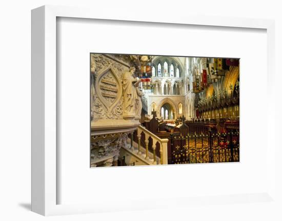 The Choir and Banners, St. Patrick's Cathedral, Dublin, County Dublin, Eire (Ireland)-Bruno Barbier-Framed Photographic Print
