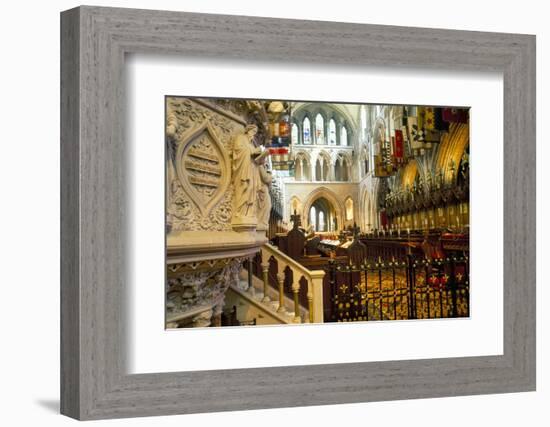 The Choir and Banners, St. Patrick's Cathedral, Dublin, County Dublin, Eire (Ireland)-Bruno Barbier-Framed Photographic Print