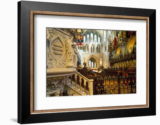 The Choir and Banners, St. Patrick's Cathedral, Dublin, County Dublin, Eire (Ireland)-Bruno Barbier-Framed Photographic Print