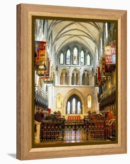 The Choir and Banners, St. Patrick's Catholic Cathedral, Dublin, County Dublin, Eire (Ireland)-Bruno Barbier-Framed Premier Image Canvas