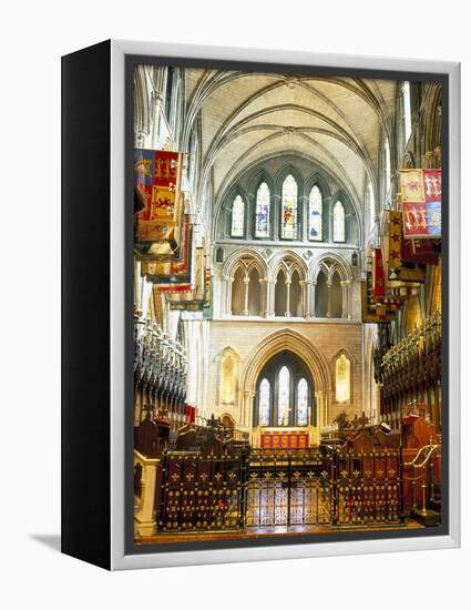 The Choir and Banners, St. Patrick's Catholic Cathedral, Dublin, County Dublin, Eire (Ireland)-Bruno Barbier-Framed Premier Image Canvas