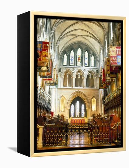 The Choir and Banners, St. Patrick's Catholic Cathedral, Dublin, County Dublin, Eire (Ireland)-Bruno Barbier-Framed Premier Image Canvas