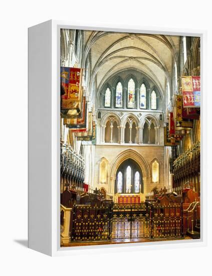 The Choir and Banners, St. Patrick's Catholic Cathedral, Dublin, County Dublin, Eire (Ireland)-Bruno Barbier-Framed Premier Image Canvas