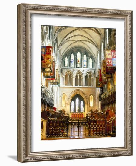 The Choir and Banners, St. Patrick's Catholic Cathedral, Dublin, County Dublin, Eire (Ireland)-Bruno Barbier-Framed Photographic Print