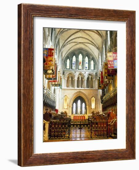 The Choir and Banners, St. Patrick's Catholic Cathedral, Dublin, County Dublin, Eire (Ireland)-Bruno Barbier-Framed Photographic Print