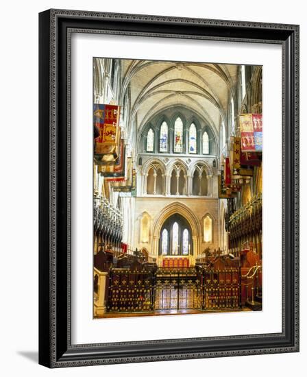 The Choir and Banners, St. Patrick's Catholic Cathedral, Dublin, County Dublin, Eire (Ireland)-Bruno Barbier-Framed Photographic Print