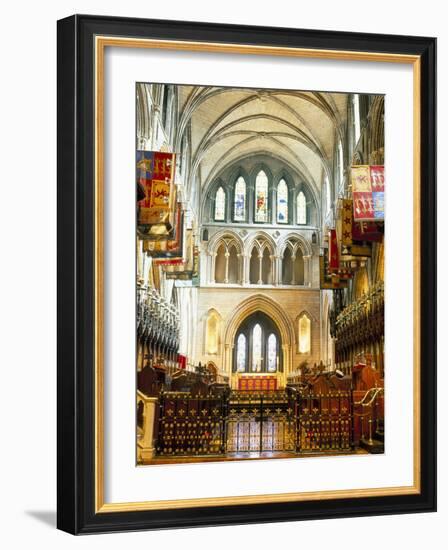 The Choir and Banners, St. Patrick's Catholic Cathedral, Dublin, County Dublin, Eire (Ireland)-Bruno Barbier-Framed Photographic Print