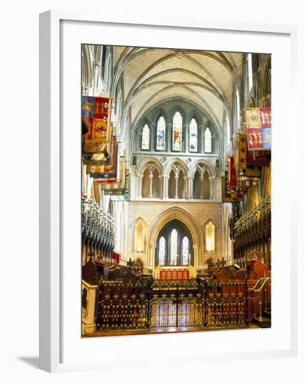 The Choir and Banners, St. Patrick's Catholic Cathedral, Dublin, County Dublin, Eire (Ireland)-Bruno Barbier-Framed Photographic Print