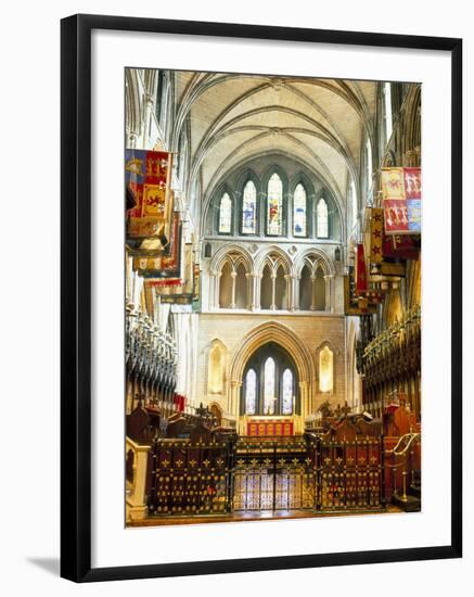 The Choir and Banners, St. Patrick's Catholic Cathedral, Dublin, County Dublin, Eire (Ireland)-Bruno Barbier-Framed Photographic Print