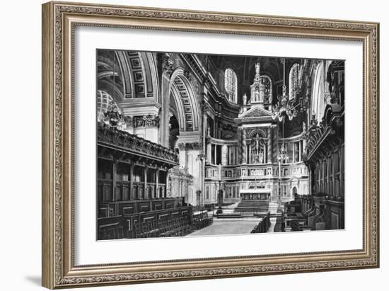 The Choir and Reredos, St Paul's Cathedral, 1908-1909-WS Campbell-Framed Giclee Print