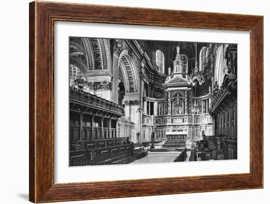 The Choir and Reredos, St Paul's Cathedral, 1908-1909-WS Campbell-Framed Giclee Print