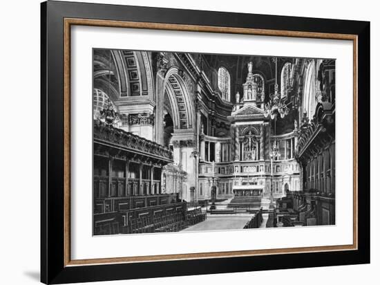 The Choir and Reredos, St Paul's Cathedral, 1908-1909-WS Campbell-Framed Giclee Print