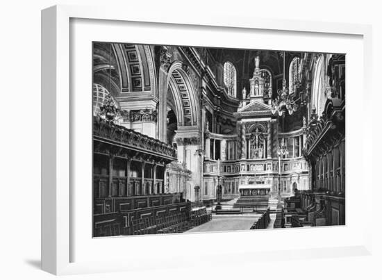 The Choir and Reredos, St Paul's Cathedral, 1908-1909-WS Campbell-Framed Giclee Print