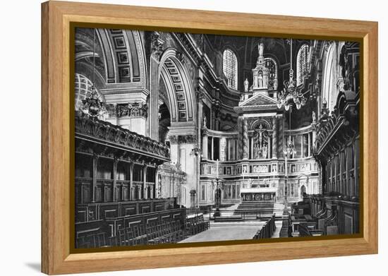 The Choir and Reredos, St Paul's Cathedral, 1908-1909-WS Campbell-Framed Premier Image Canvas