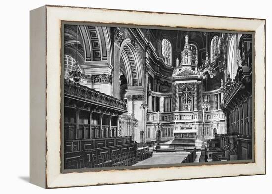 The Choir and Reredos, St Paul's Cathedral, 1908-1909-WS Campbell-Framed Premier Image Canvas