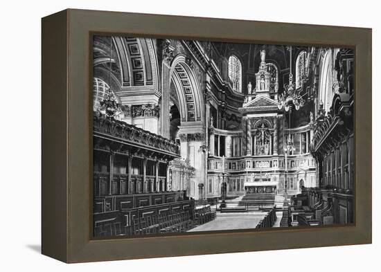 The Choir and Reredos, St Paul's Cathedral, 1908-1909-WS Campbell-Framed Premier Image Canvas