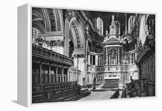 The Choir and Reredos, St Paul's Cathedral, 1908-1909-WS Campbell-Framed Premier Image Canvas