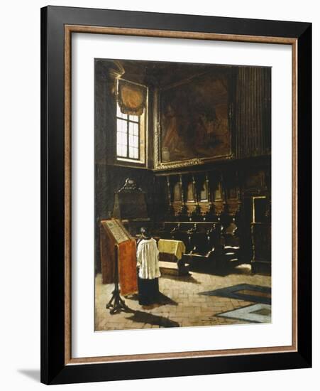 The Choir of the Church of St Anthony in Milan, 1879-Giovanni Segantini-Framed Giclee Print