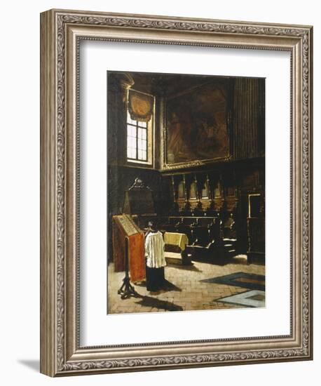 The Choir of the Church of St Anthony in Milan, 1879-Giovanni Segantini-Framed Giclee Print