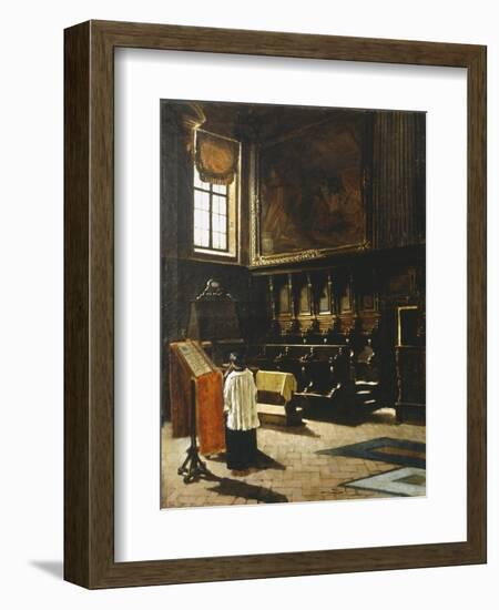 The Choir of the Church of St Anthony in Milan, 1879-Giovanni Segantini-Framed Giclee Print