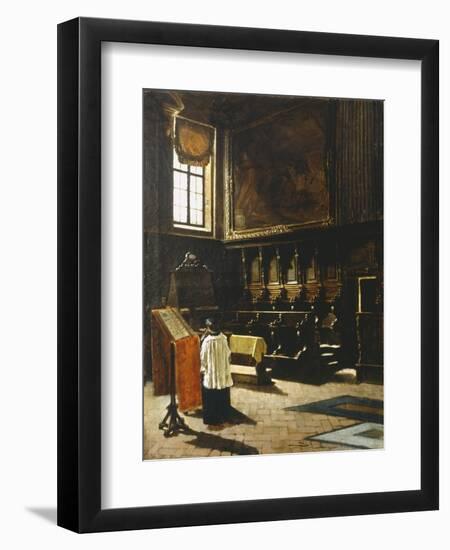 The Choir of the Church of St Anthony in Milan, 1879-Giovanni Segantini-Framed Giclee Print