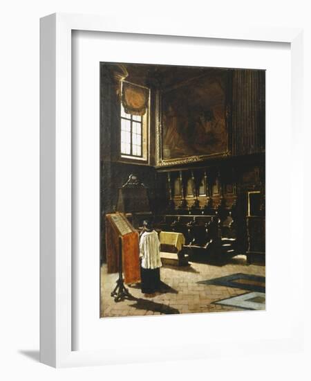 The Choir of the Church of St Anthony in Milan, 1879-Giovanni Segantini-Framed Giclee Print